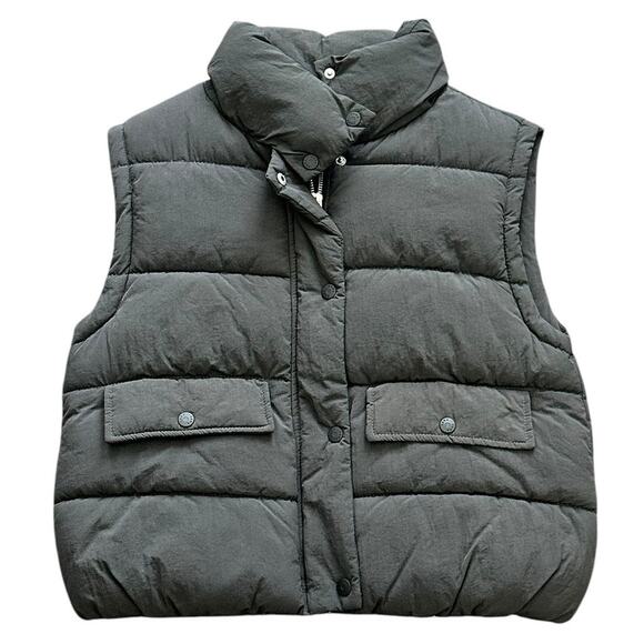 Zara Girls Quilted Black Puffer Vest 9-10y NWOT - Picture 1 of 6